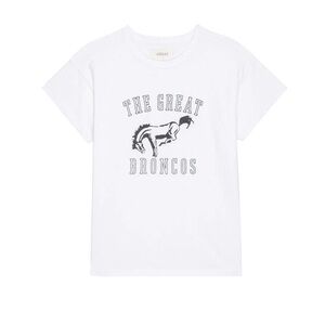 THE GREAT Boxy Crew Tee with Bucking Bronco NWT.